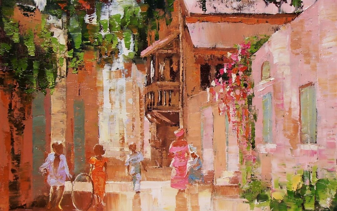 Enfants à Gorée (H 0,38 x L 0,46 m)