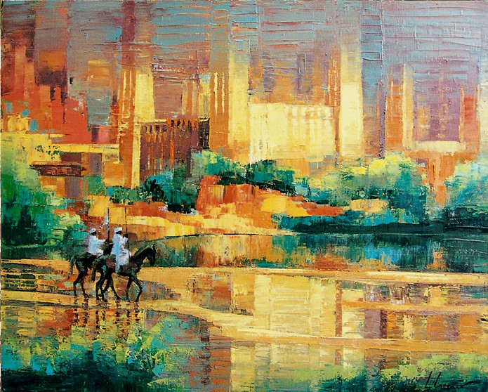 Le ksar des Aït ben Addou (56 x 76 cm)