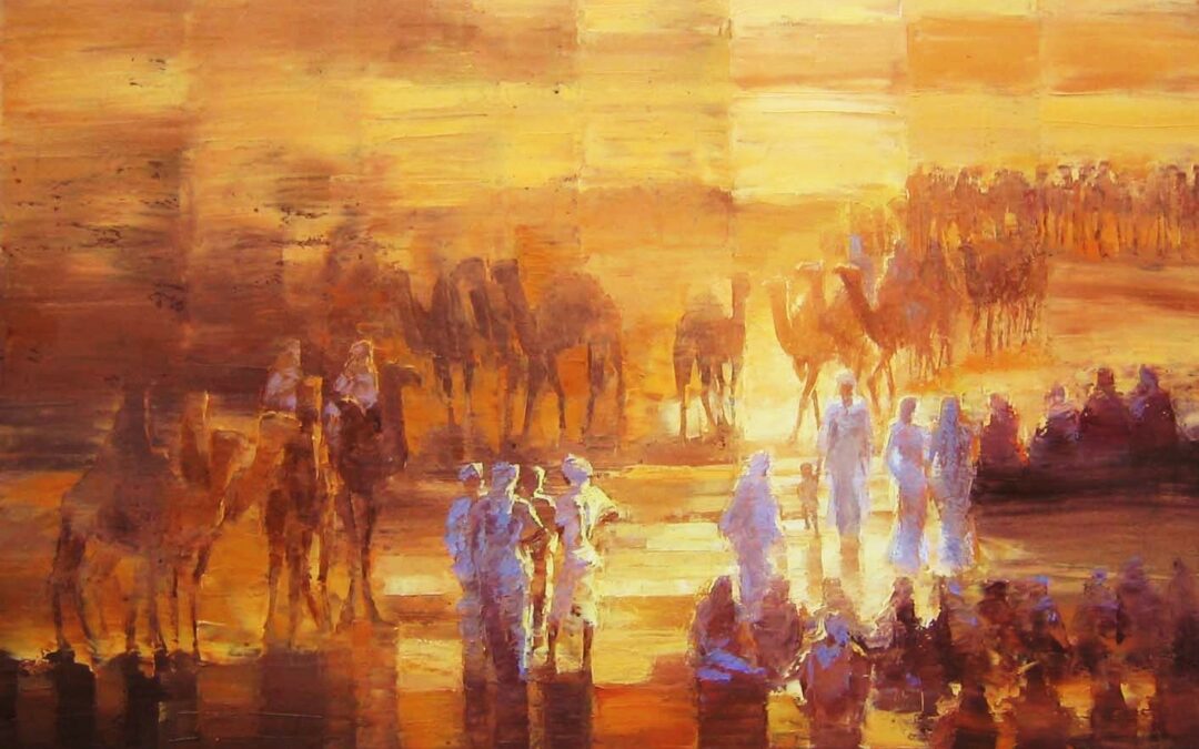 Le rassemblement des Méharées (56 x 76 cm)