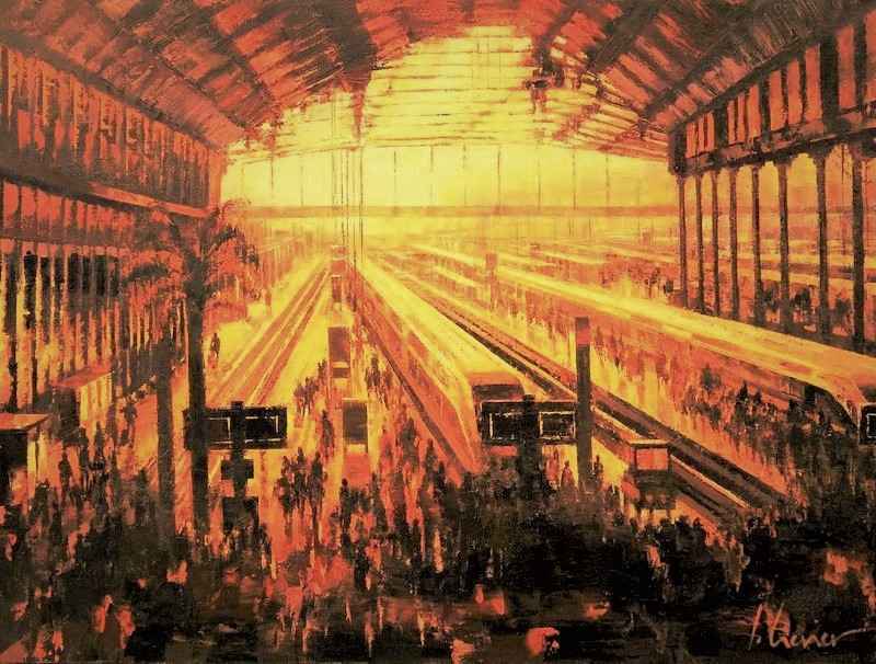 Paris, gare de Lyon, France (H 0,97 x L 1,30 m)