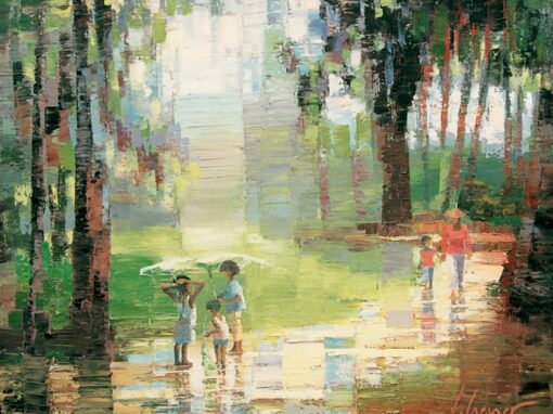 Pluie à Bali (56 x 76 cm)