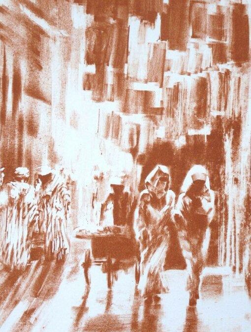 Femmes au Souk (45 x 30 cm)